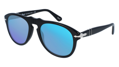 Black, Blue-Mirrored