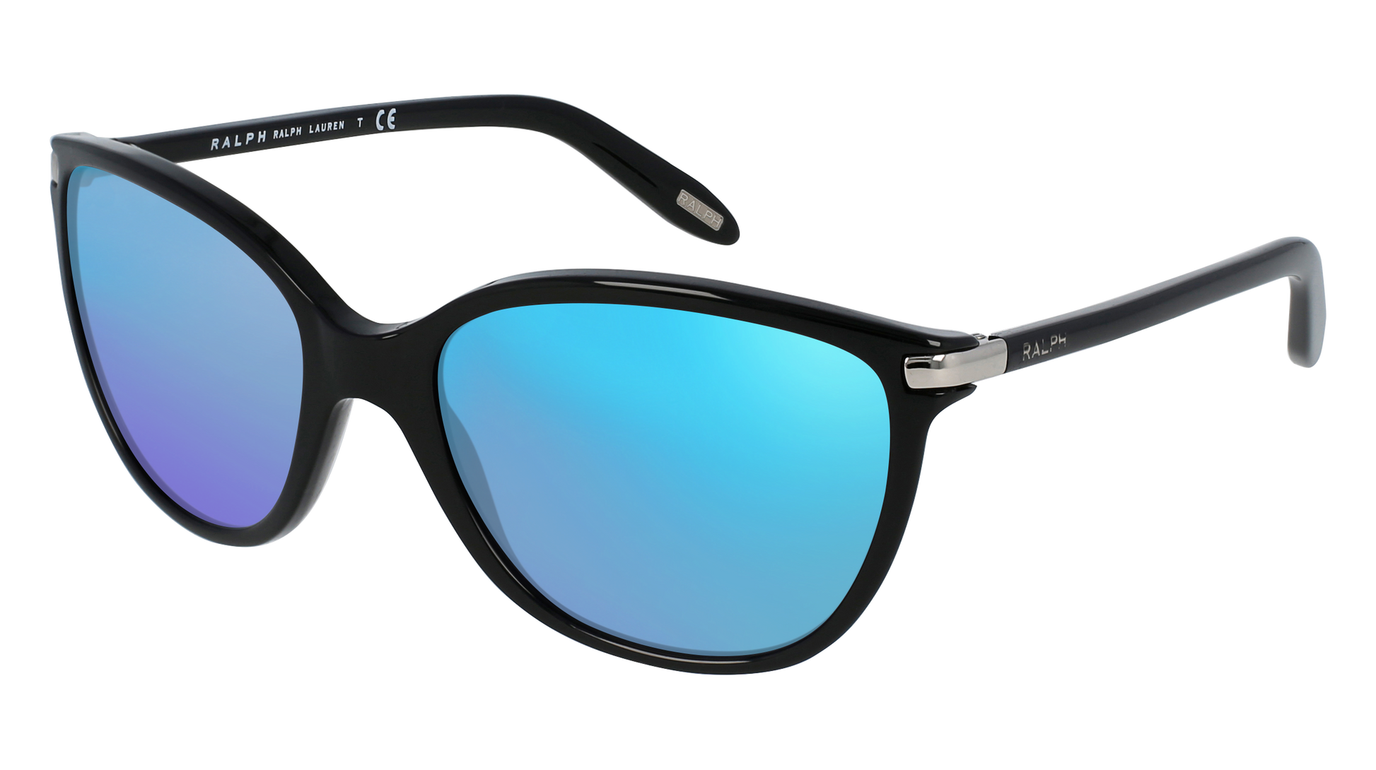 Shiny Black, Blue-Mirrored