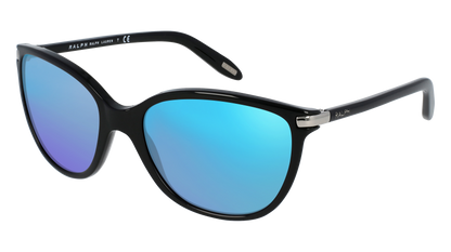 Shiny Black, Blue-Mirrored