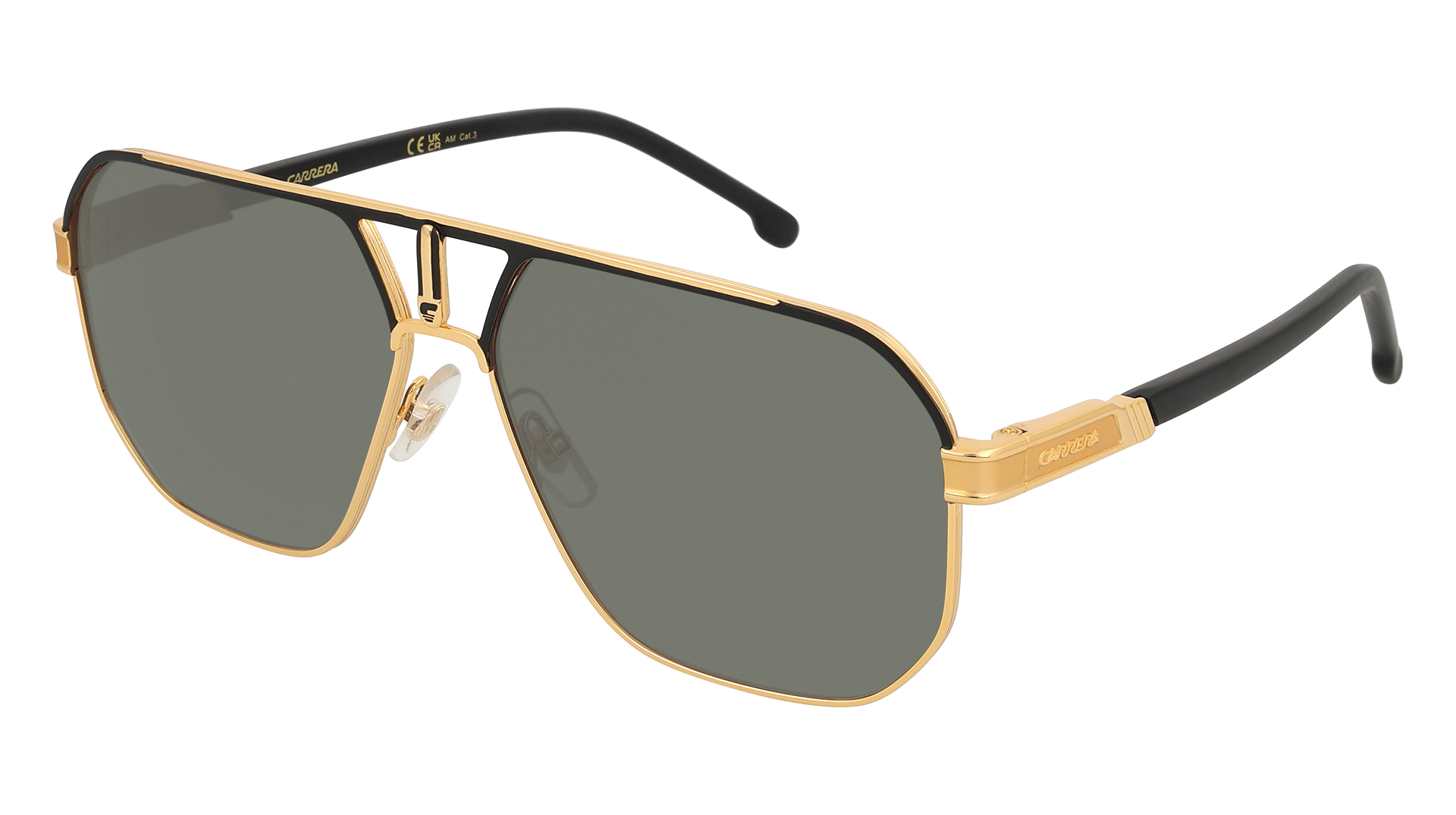 Matte Black-gold, Green-Polarized