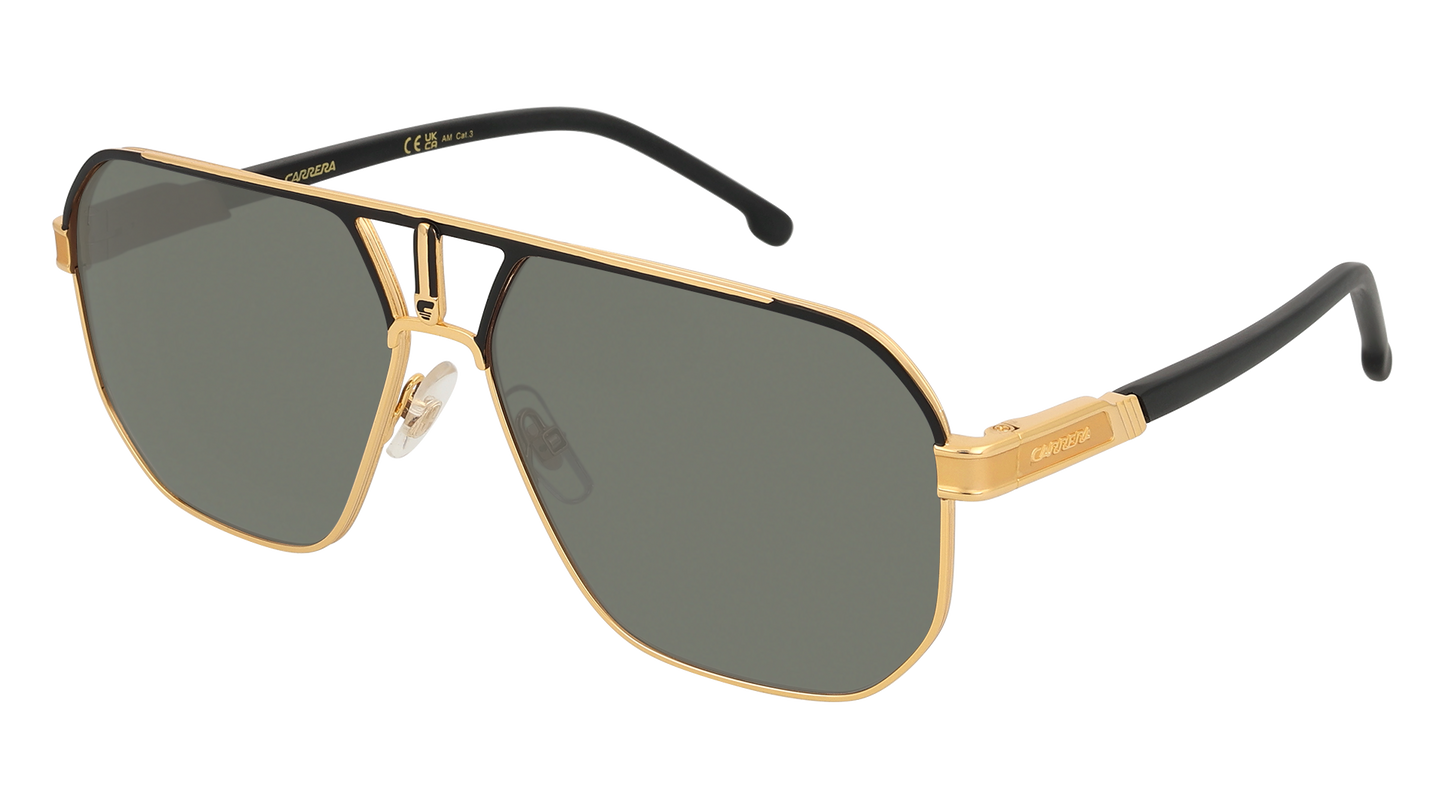 Matte Black-gold, Green