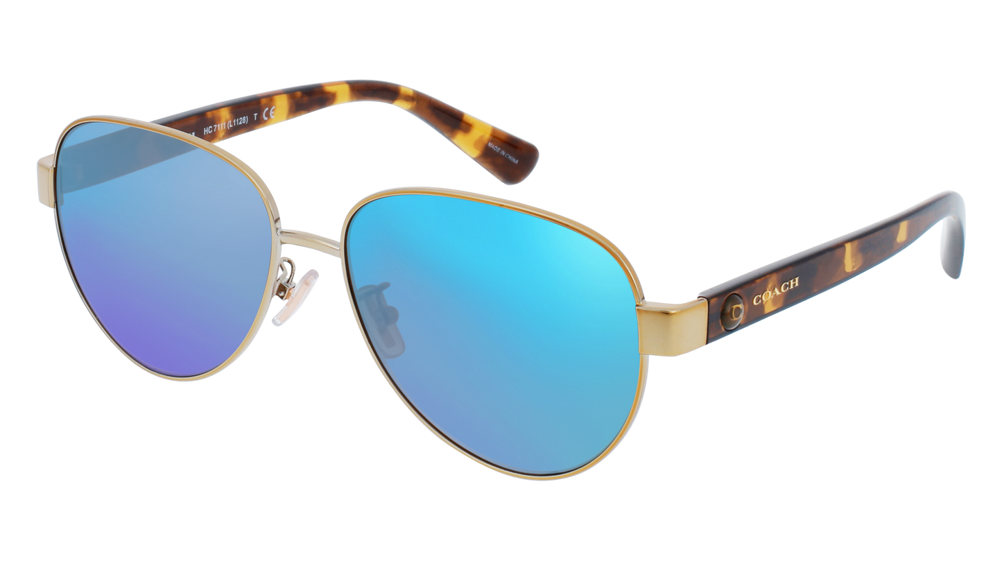 Light Gold, Blue-Mirrored