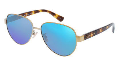 Light Gold, Blue-Mirrored