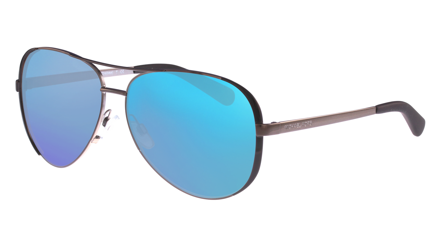 Gunmetal/Black, Blue-Mirrored