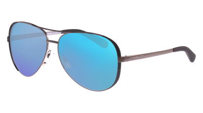 Gunmetal/Black, Blue-Mirrored