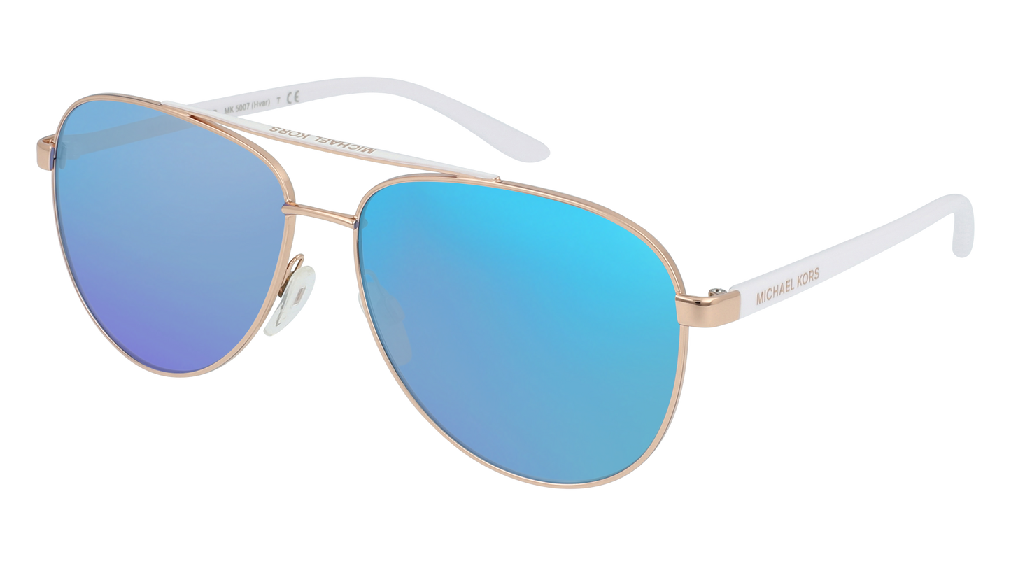 Rose Gold/White, Blue-Mirrored