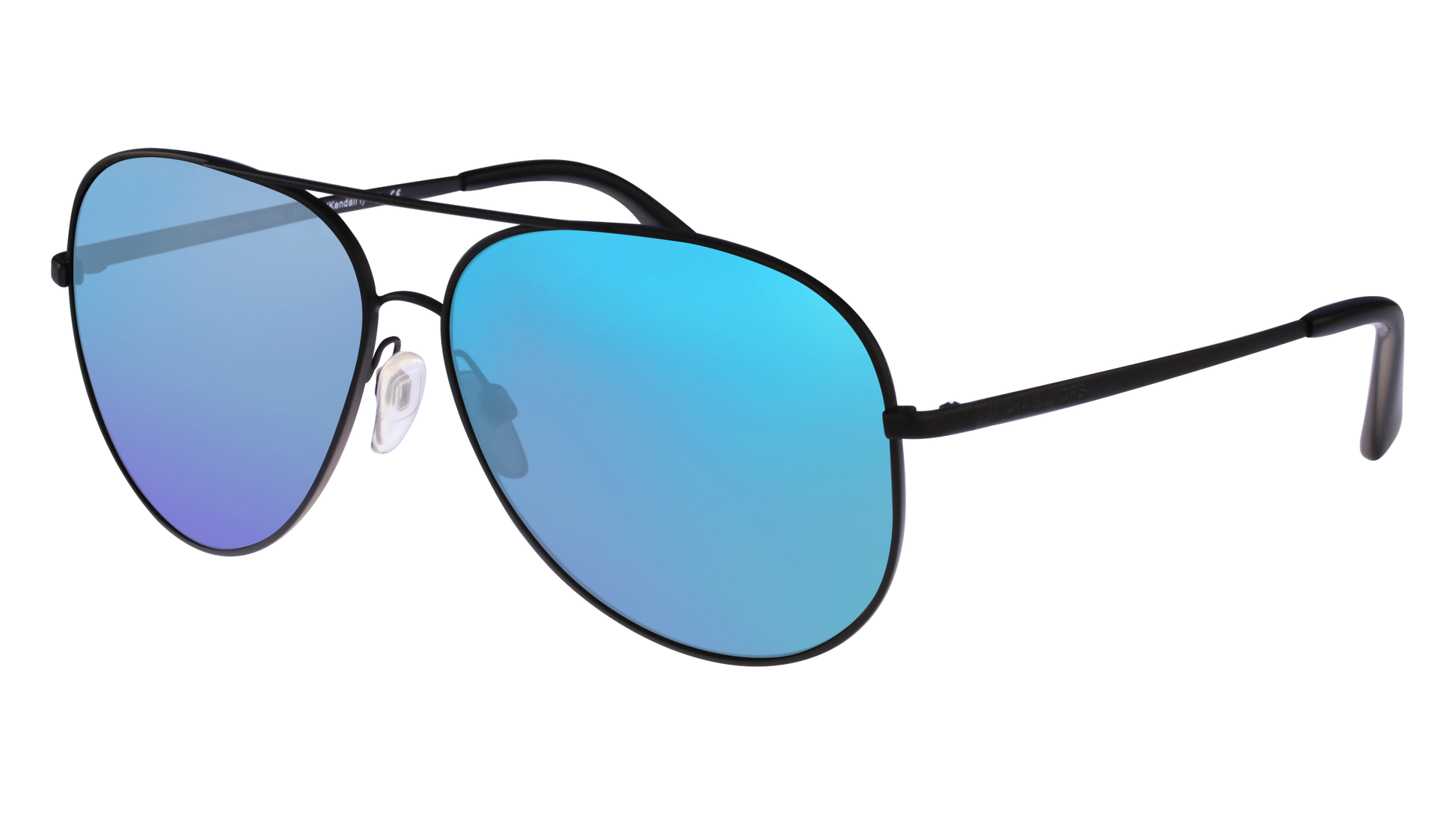 Matte Black, Blue-Mirrored