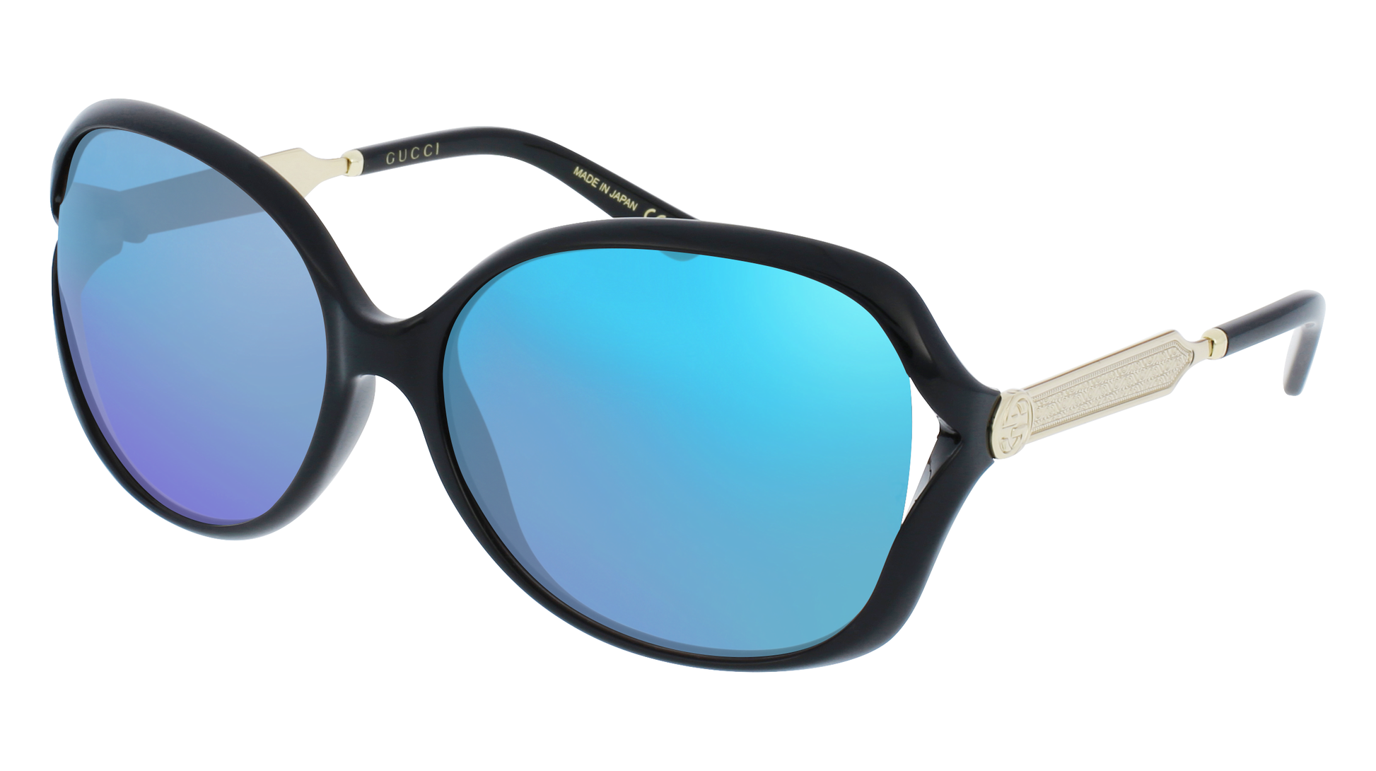 Black/Gold, Blue-Mirrored