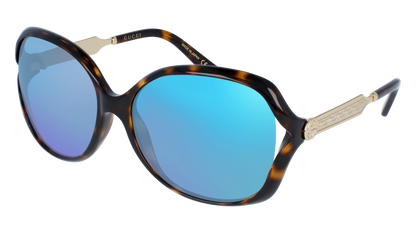 Havana/Gold, Blue-Mirrored