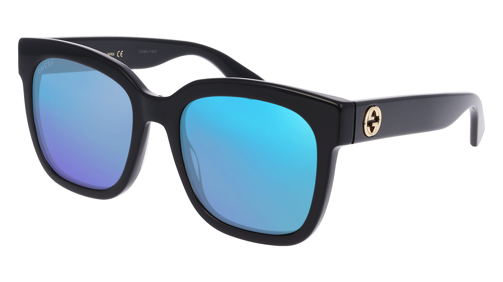 Black, Blue-Mirrored