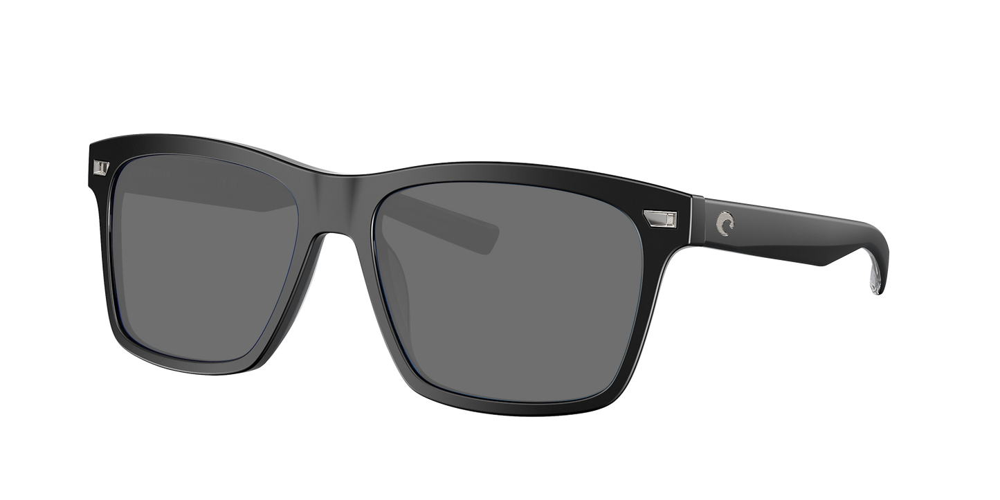 Matte Black, Grey-Polarized, Costa