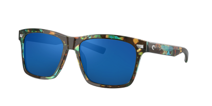 SHINY OCEAN TORTOISE, Blue Mirrored-Polarized, Costa