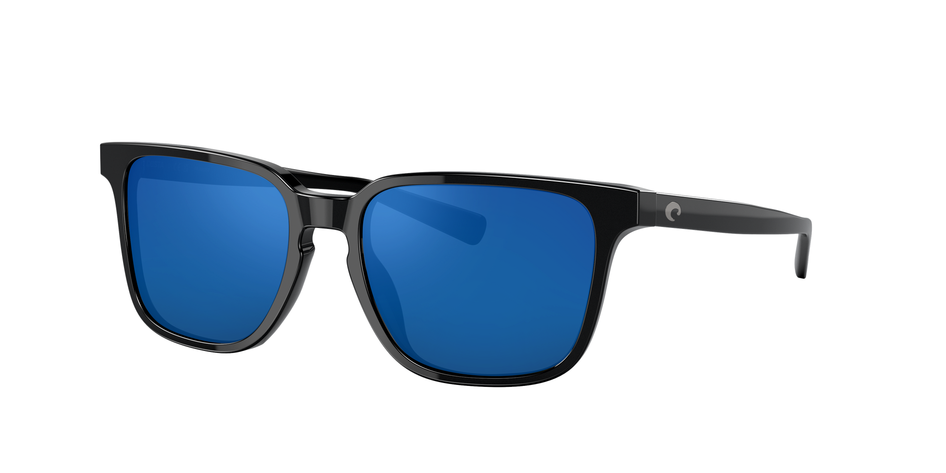Black, Blue Mirrored-Polarized, Costa