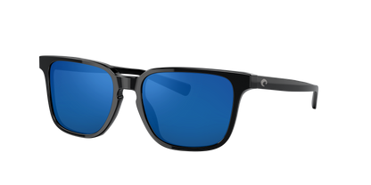 Black, Blue Mirrored-Polarized, Costa