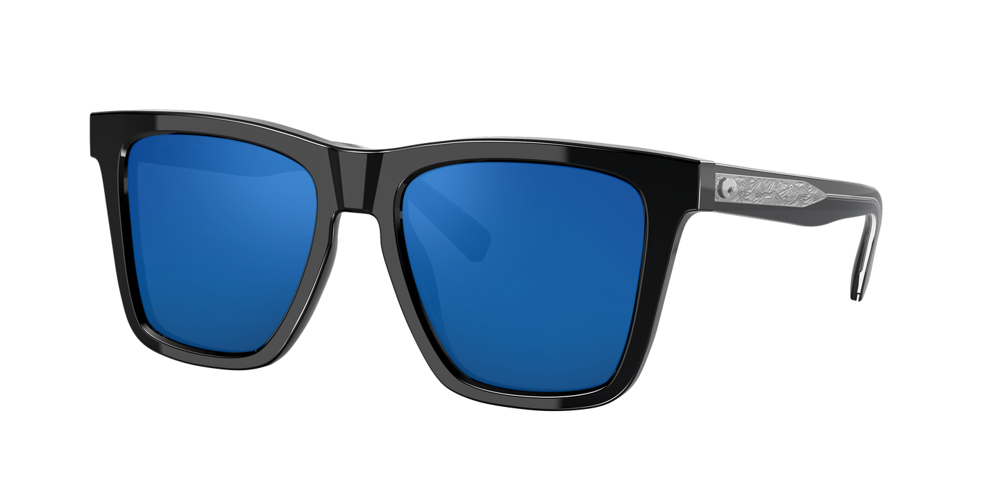 Black, Blue Mirrored-Polarized, Costa