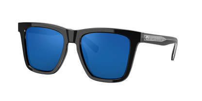 Black, Blue Mirrored-Polarized, Costa