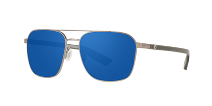 BRUSHED GUNMETAL, Blue Mirrored-Polarized, Costa