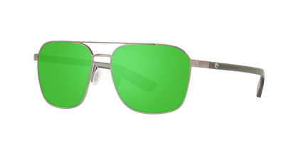 BRUSHED GUNMETAL, Green Mirrored-Polarized, Costa