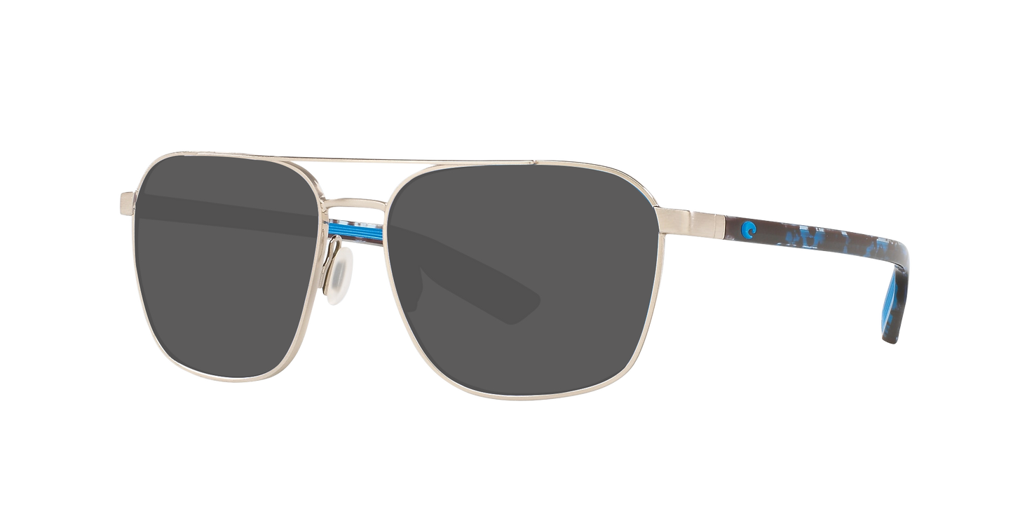 BRUSHED SILVER, Grey-Polarized, Costa