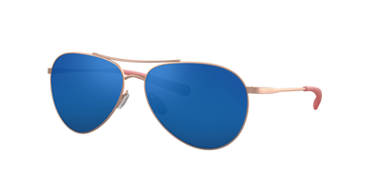 SATIN ROSE GOLD, Blue Mirrored-Polarized, Costa