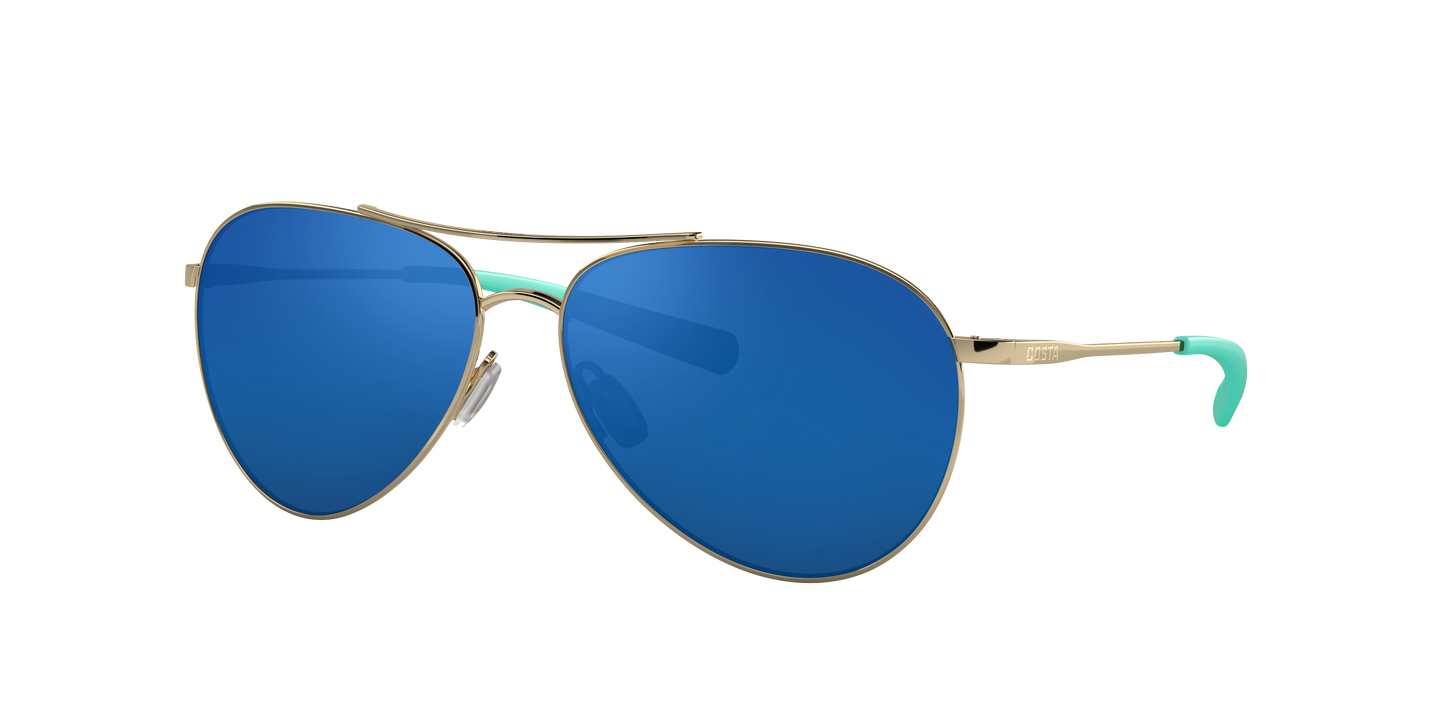 SHINY GOLD, Blue Mirrored-Polarized, Costa
