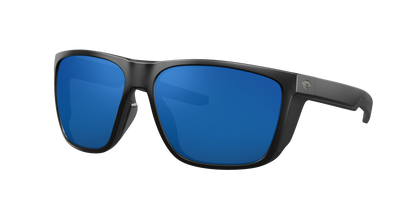 Matte Black, Blue Mirrored-Polarized, Costa