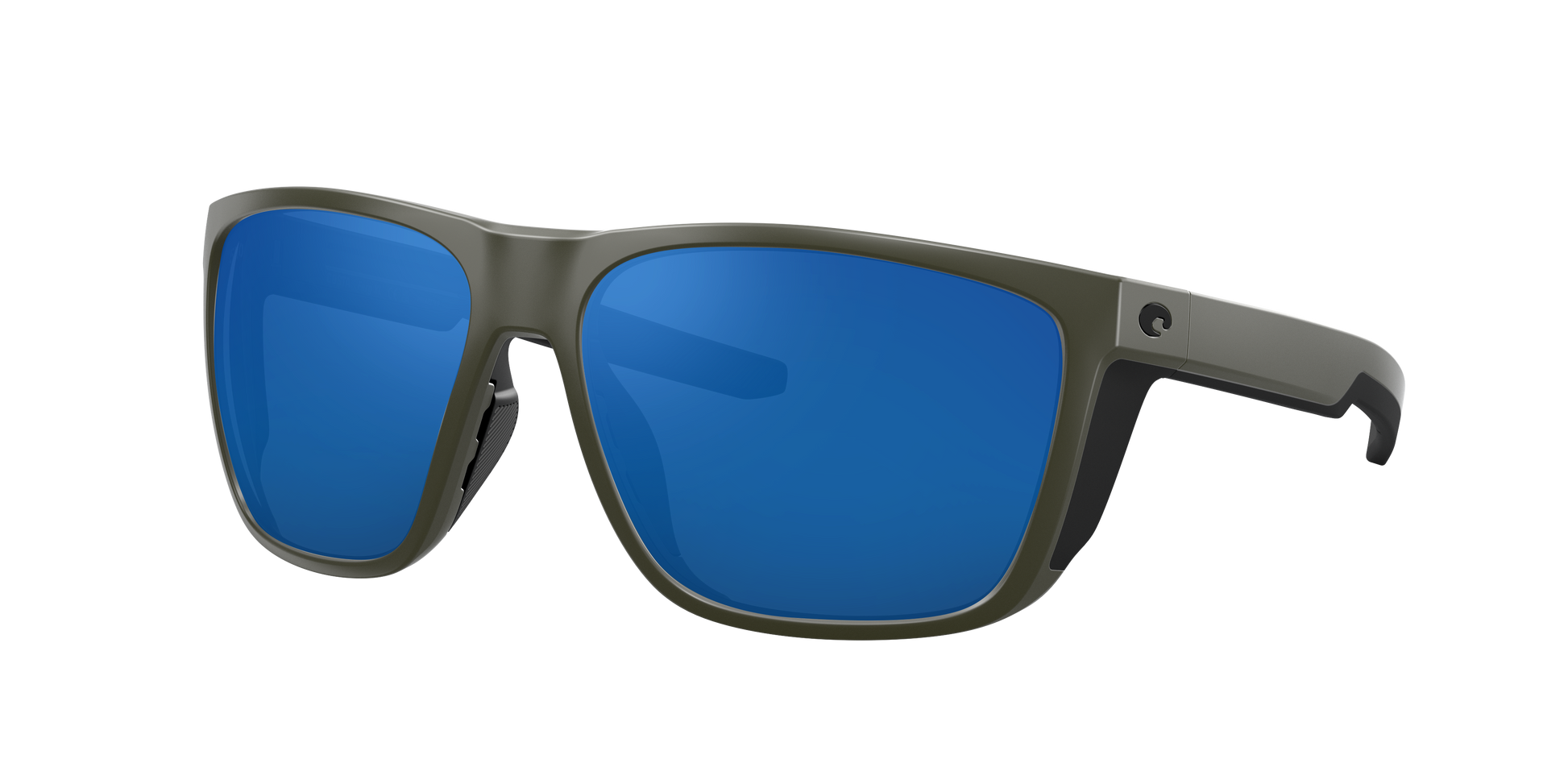 MATTE OLIVE, Blue Mirrored-Polarized, Costa