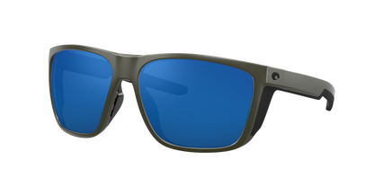 MATTE OLIVE, Blue Mirrored-Polarized, Costa