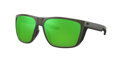 MATTE OLIVE, Green Mirrored-Polarized, Costa