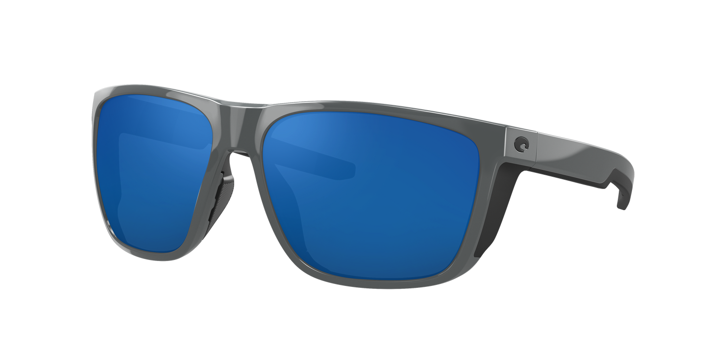 SHINY GRAY, Blue Mirrored-Polarized, Costa