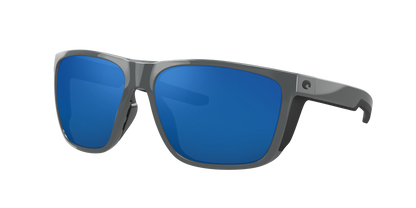 SHINY GRAY, Blue Mirrored-Polarized, Costa