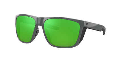 SHINY GRAY, Green Mirrored-Polarized, Costa