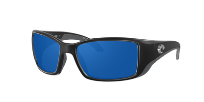Matte Black, Blue Mirrored-Polarized, Costa