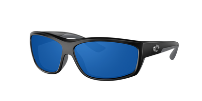 Matte Black, Blue Mirrored-Polarized, Costa