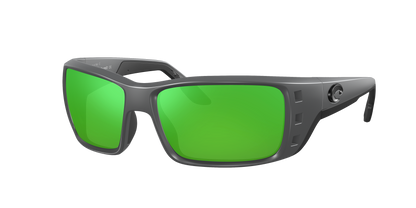 MATTE GRAY, Green Mirrored-Polarized, Costa