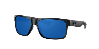 Shiny Black, Blue Mirrored-Polarized, Costa