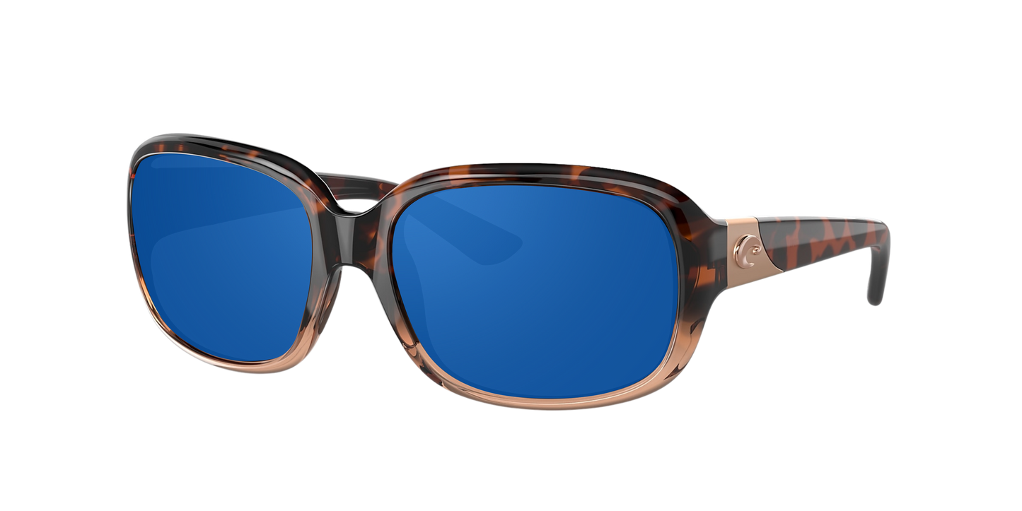SHINY TORTOISE FADE, Blue Mirrored-Polarized, Costa