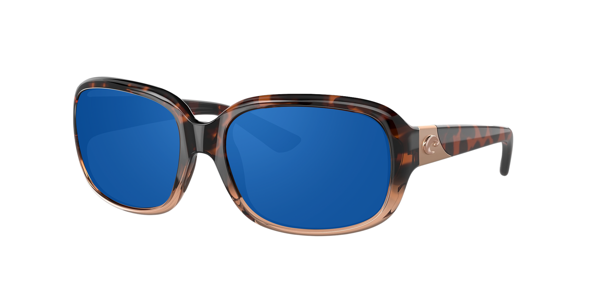 SHINY TORTOISE FADE, Blue Mirrored-Polarized, Costa