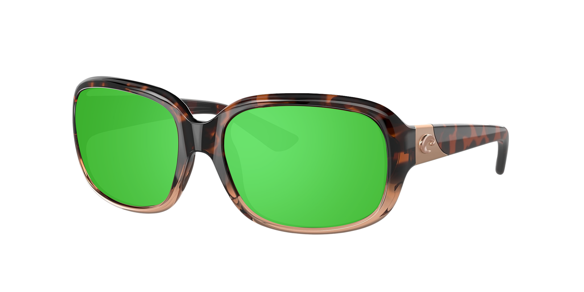 SHINY TORTOISE FADE, Green Mirrored-Polarized, Costa