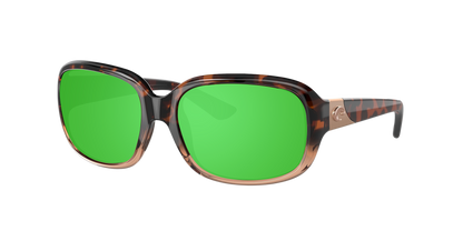 SHINY TORTOISE FADE, Green Mirrored-Polarized, Costa