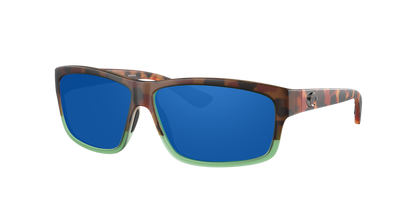 MATTE TORTUGA FADE, Blue Mirrored-Polarized, Costa