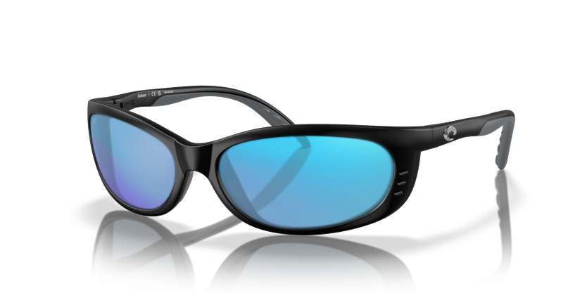 MATTE BLACK, Blue-Mirrored