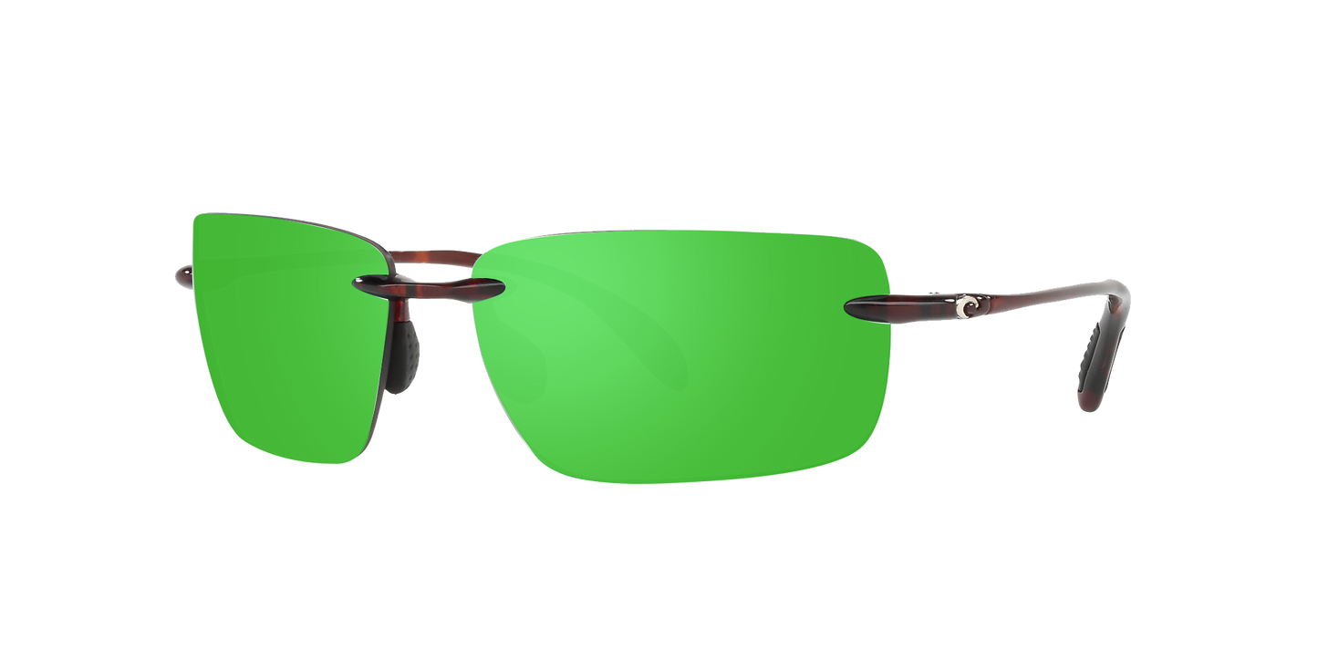 SHINY TORTOISE, Green Mirrored-Polarized, Costa
