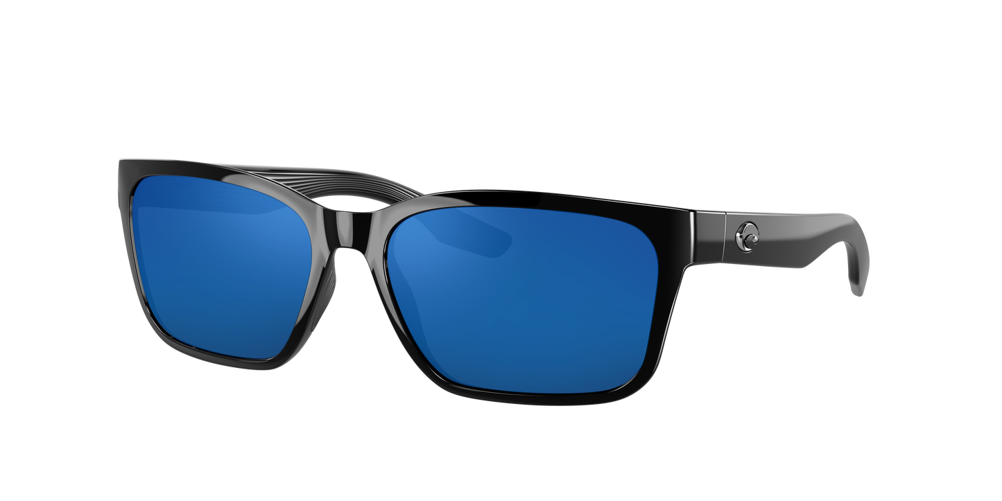 Black, Blue Mirrored-Polarized, Costa