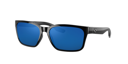 Black, Blue Mirrored-Polarized, Costa