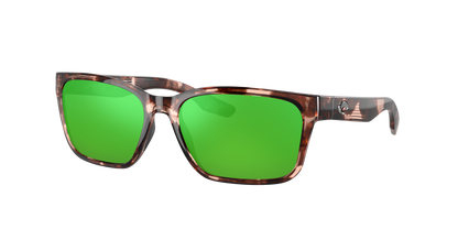 CORAL TORTOISE, Green Mirrored-Polarized, Costa