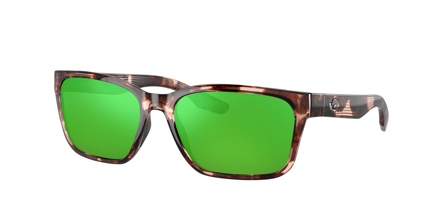 CORAL TORTOISE, Green Mirrored-Polarized, Costa