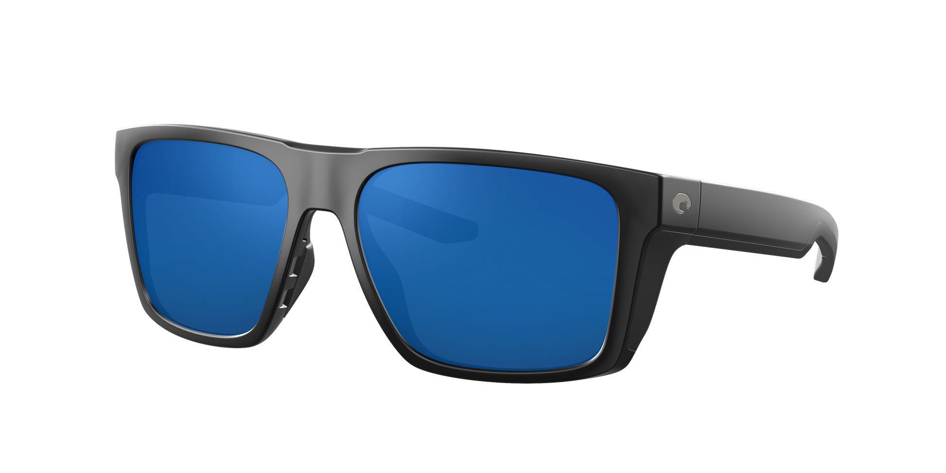Matte Black, Blue Mirrored-Polarized, Costa