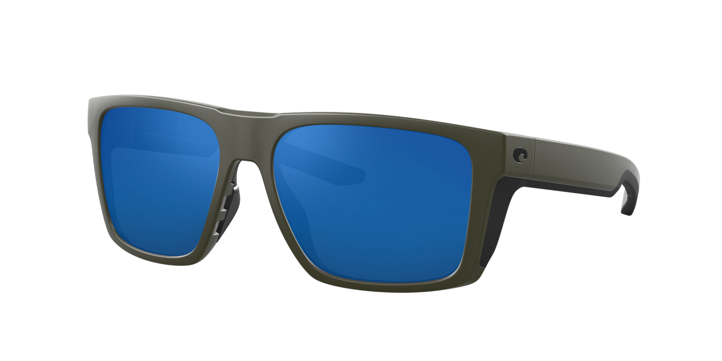MATTE OLIVE, Blue Mirrored-Polarized, Costa