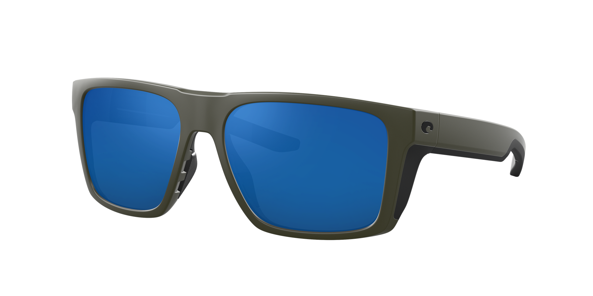 MATTE OLIVE, Blue Mirrored-Polarized, Costa